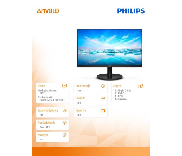 Philips 221V8LD/00 - 651472 - zdjęcie 6